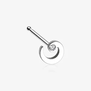 Spiral Swirl Sparkle Nose Stud Ring