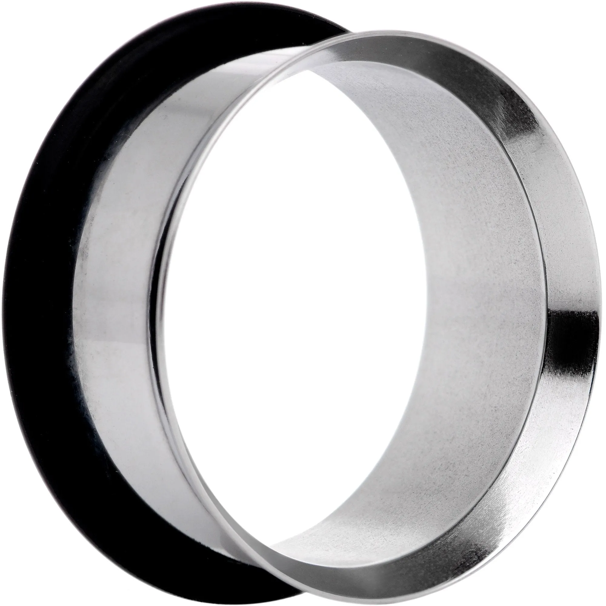Stainless Steel Single Flare Tunnel Plug Set Available in Sizes  8 Gauge to 1