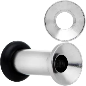 Stainless Steel Single Flare Tunnel Plug Set Available in Sizes  8 Gauge to 1