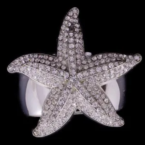 Starfish Napkin Ring Featuring Premium Crystal | Set of 4