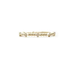 Starlit Diamond Square Beaded Band
