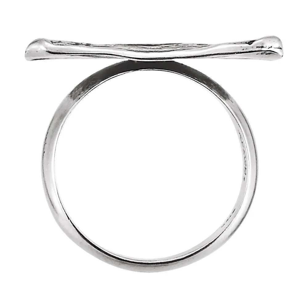 Sterling Silver Initial "A" Vintage-Style Ring, Size 7