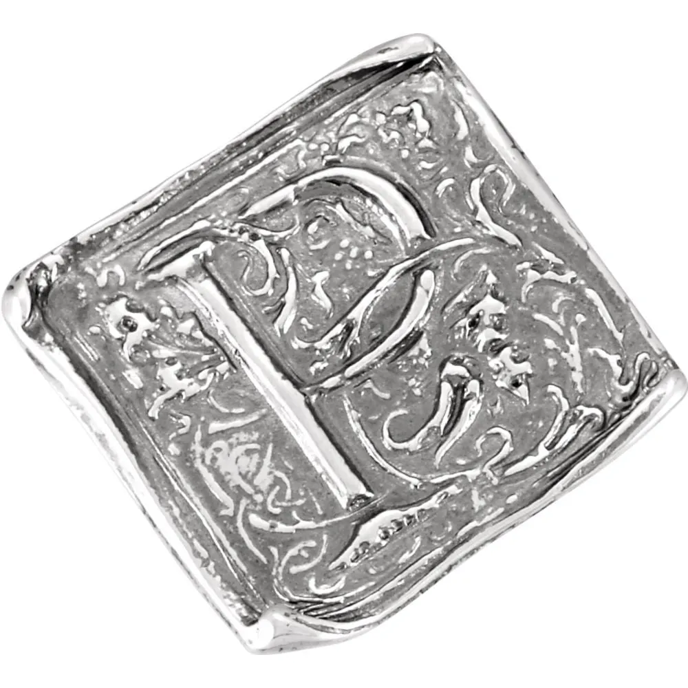 Sterling Silver Initial "A" Vintage-Style Ring, Size 7