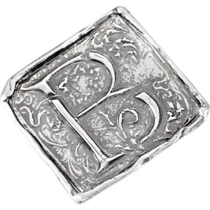 Sterling Silver Initial "A" Vintage-Style Ring, Size 7