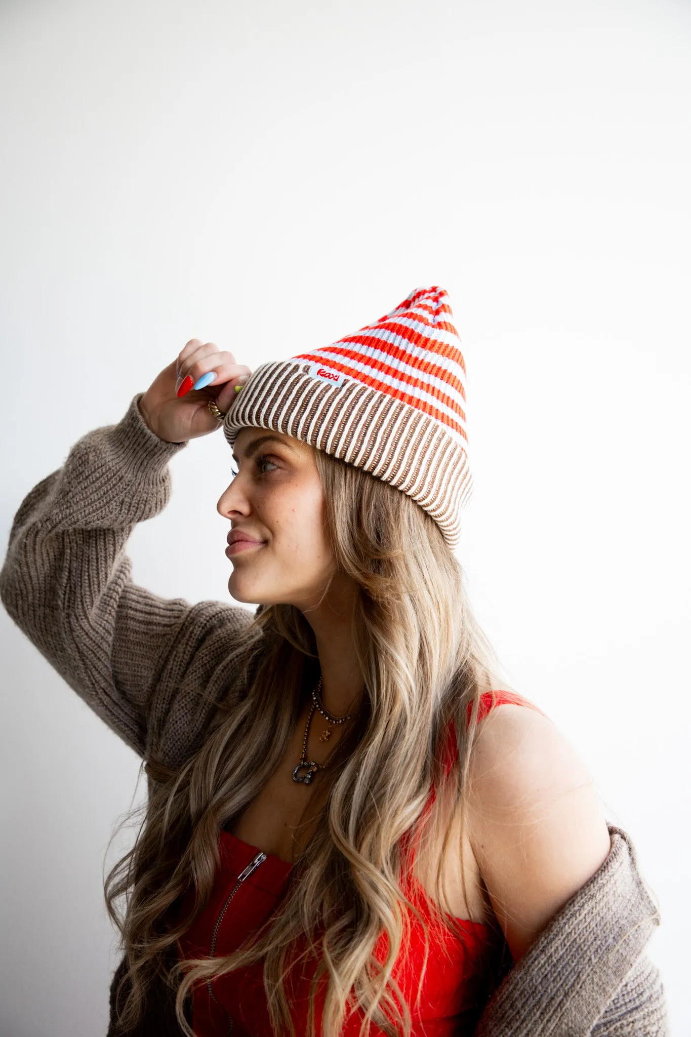 STRIPED BEANIE