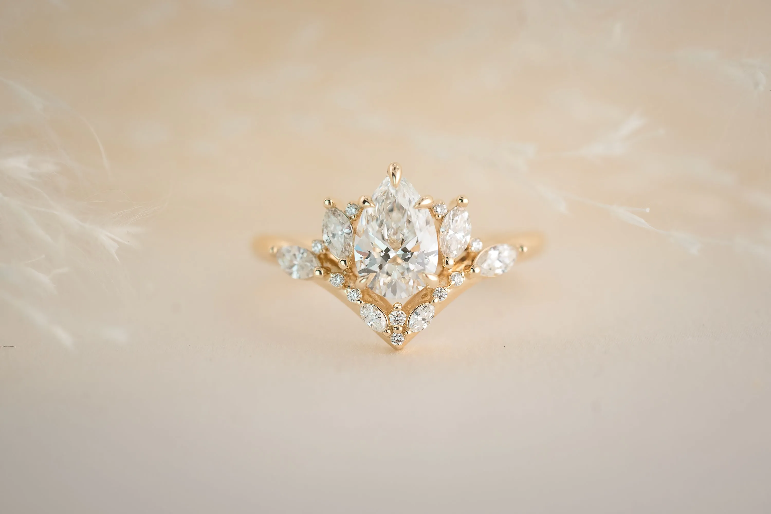 The Aurora 1 CT Pear Diamond Ring