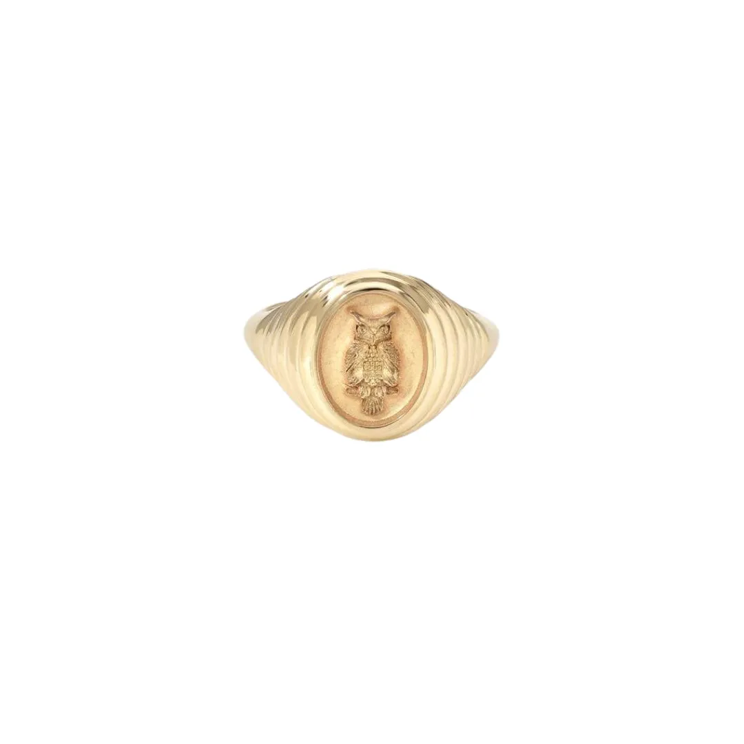 Tiered Fantasy Wise Owl Signet