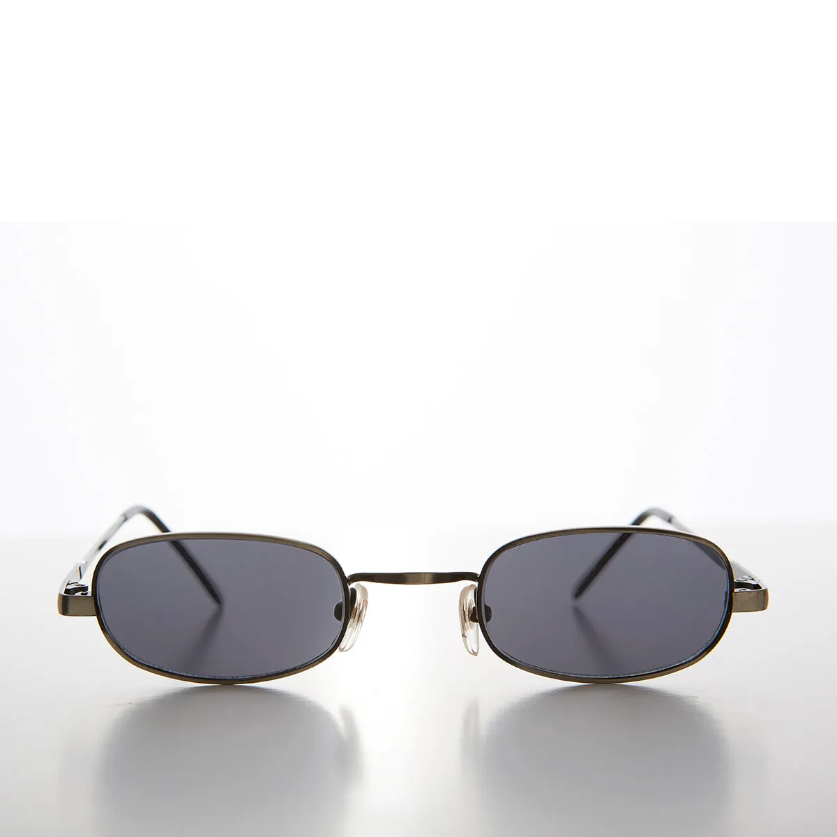 Tiny Half Frame Rectangular 90s Vintage Sunglass - Carson