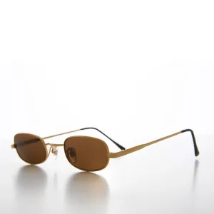 Tiny Half Frame Rectangular 90s Vintage Sunglass - Carson