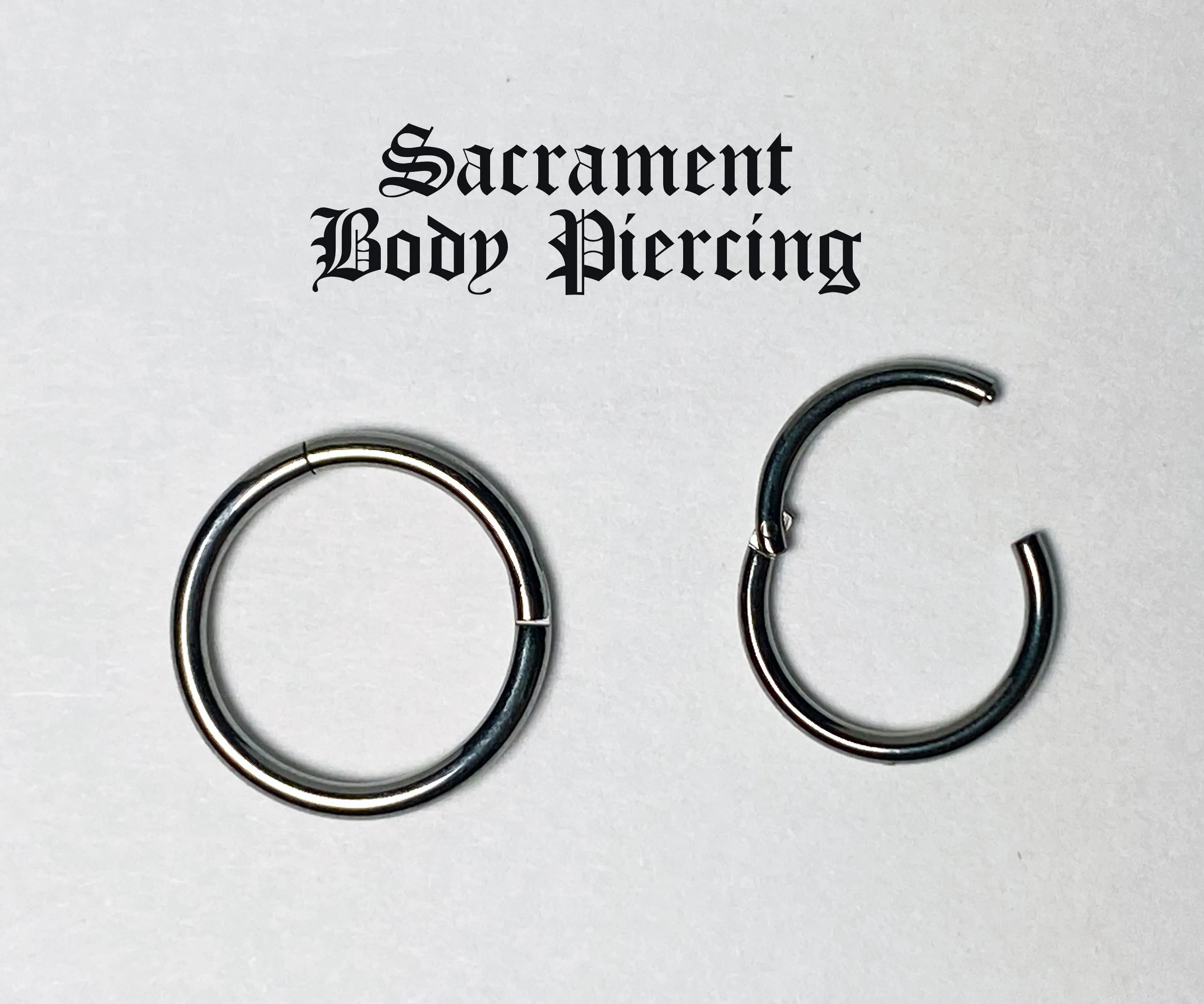 Titanium hinged clicker style ring - plain - non gemmed