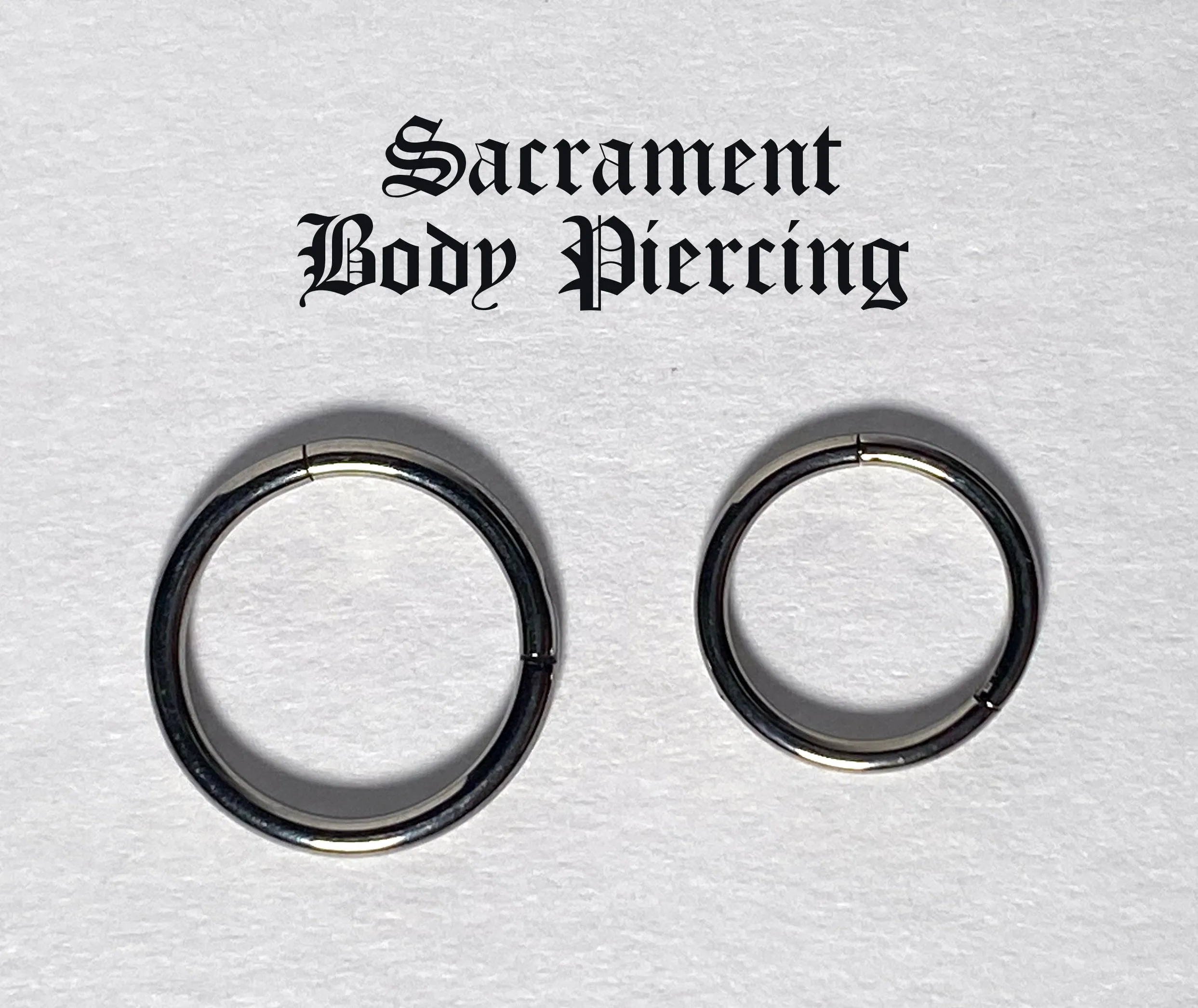 Titanium hinged clicker style ring - plain - non gemmed