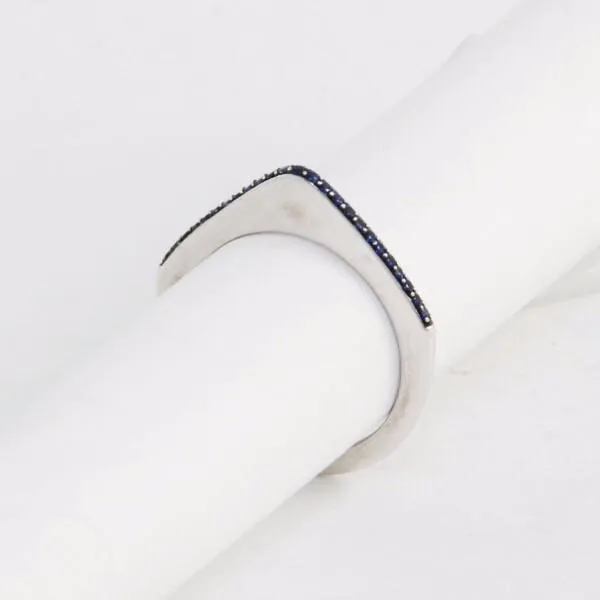 Vintage 18K Gold and Sapphire 70s Estate Stacking Rings