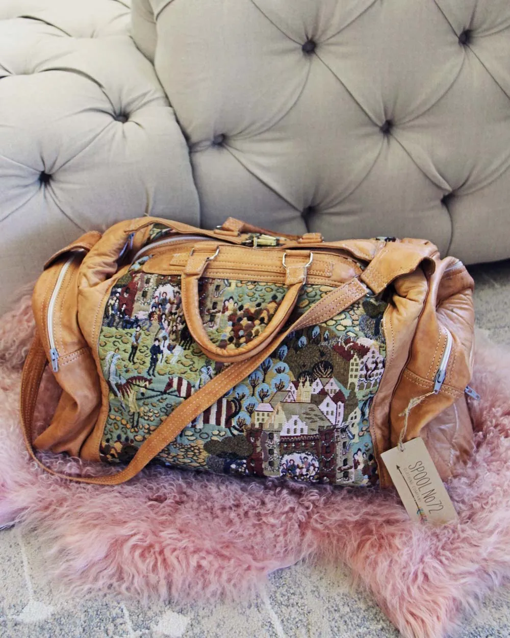 Vintage 70's Tapestry Tote