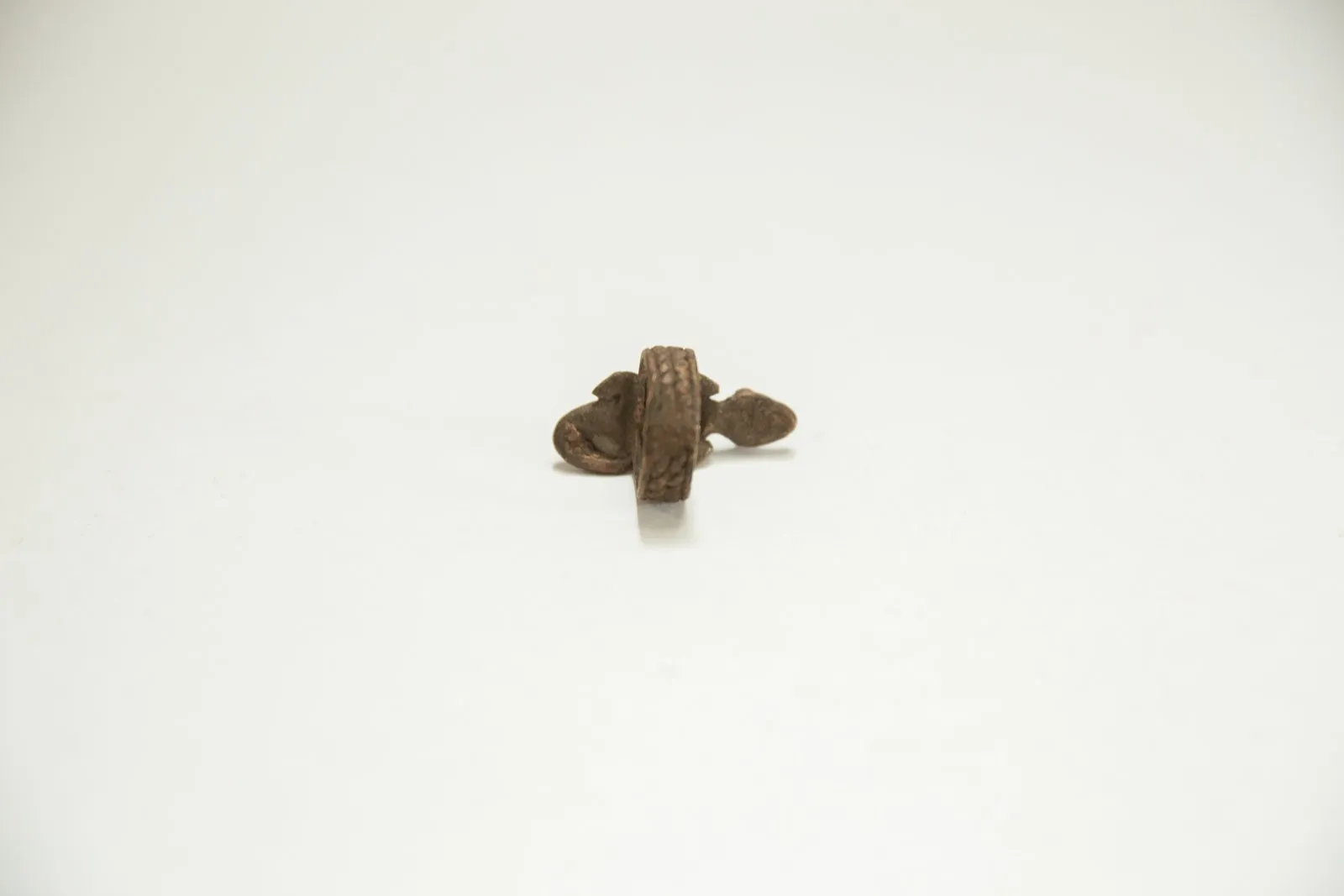 Vintage African Bronze Large Gecko Ring
