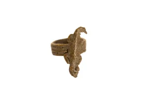 Vintage African Bronze Lizard Ring