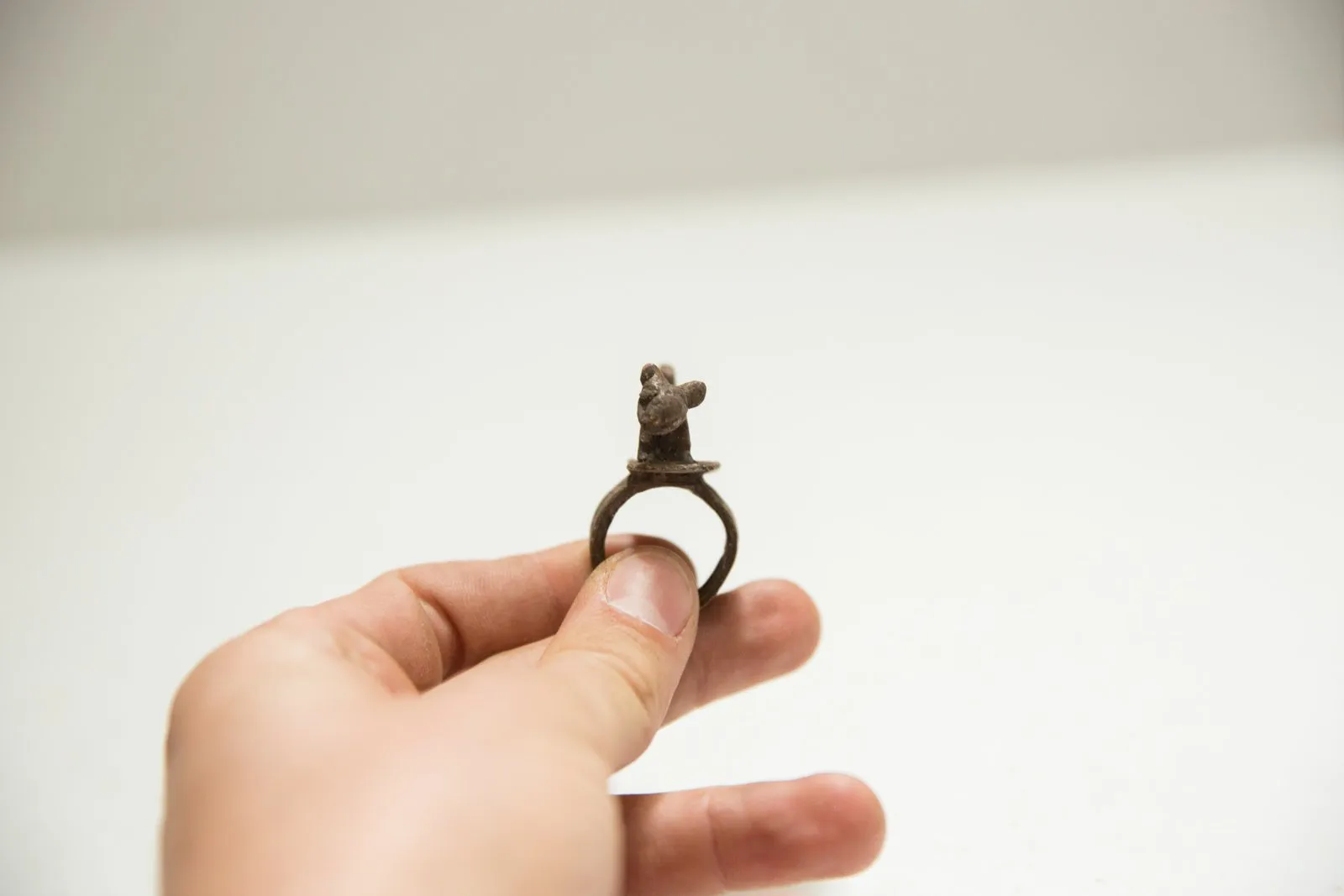 Vintage African Bronze Panther Ring