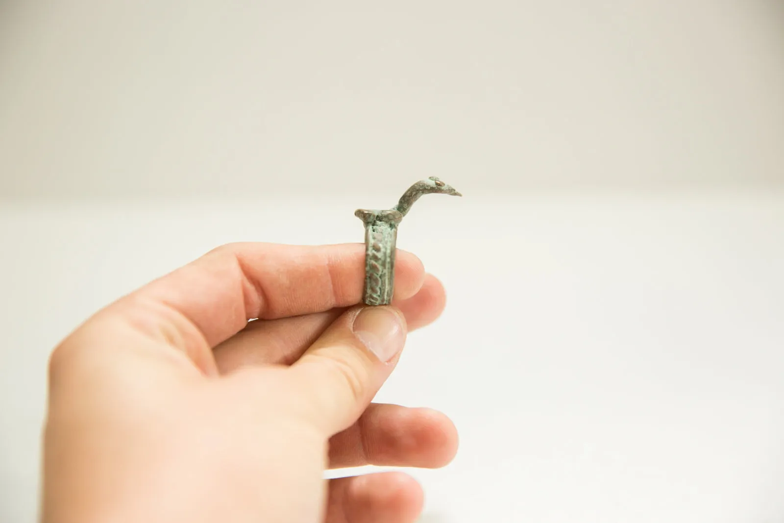 Vintage African Bronze Snake Ring
