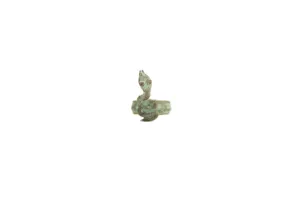 Vintage African Bronze Snake Ring