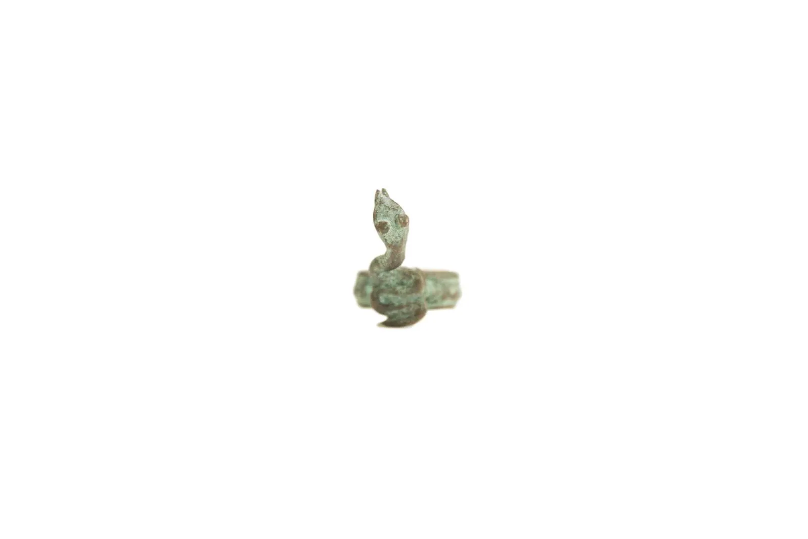 Vintage African Bronze Snake Ring