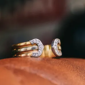 Vintage Cartier Diamond "Double C" Ring