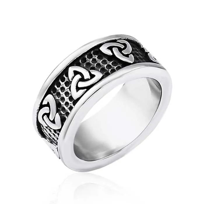 Vintage Celtic Knot Trinity Band Ring