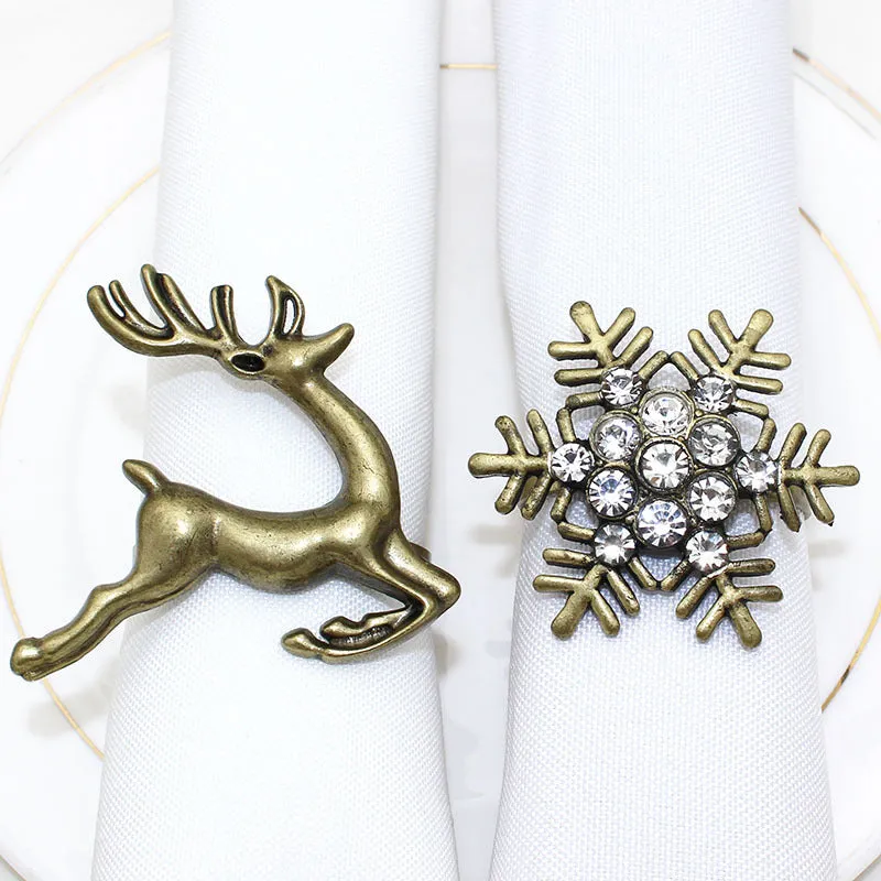 Vintage Christmas Napkin Rings Set of 6
