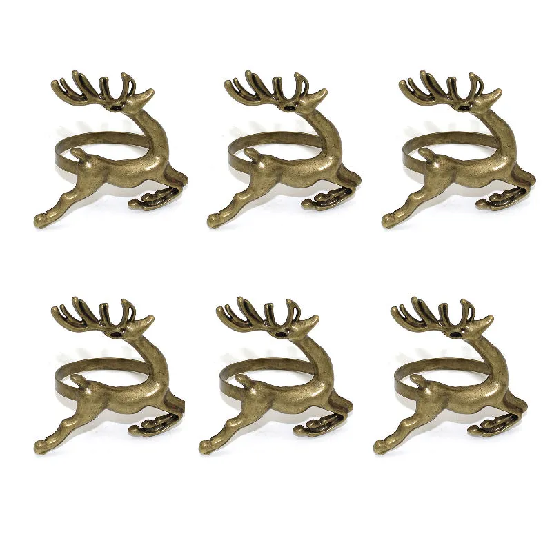 Vintage Christmas Napkin Rings Set of 6