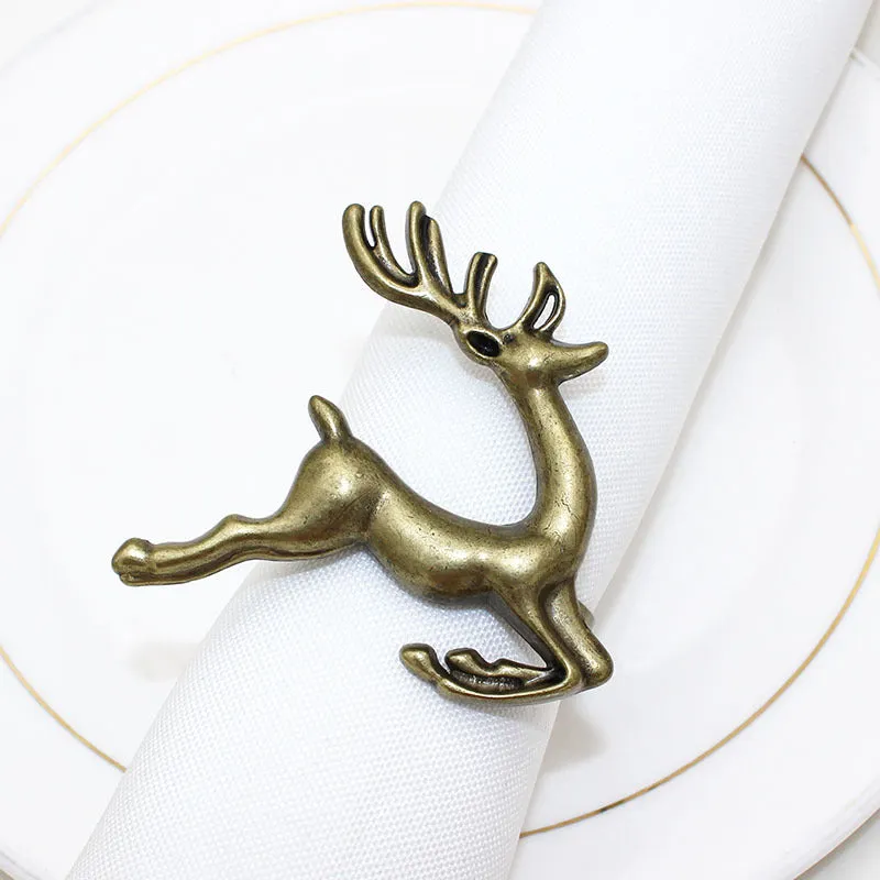 Vintage Christmas Napkin Rings Set of 6