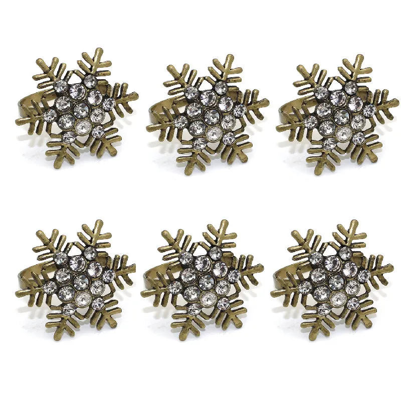 Vintage Christmas Napkin Rings Set of 6