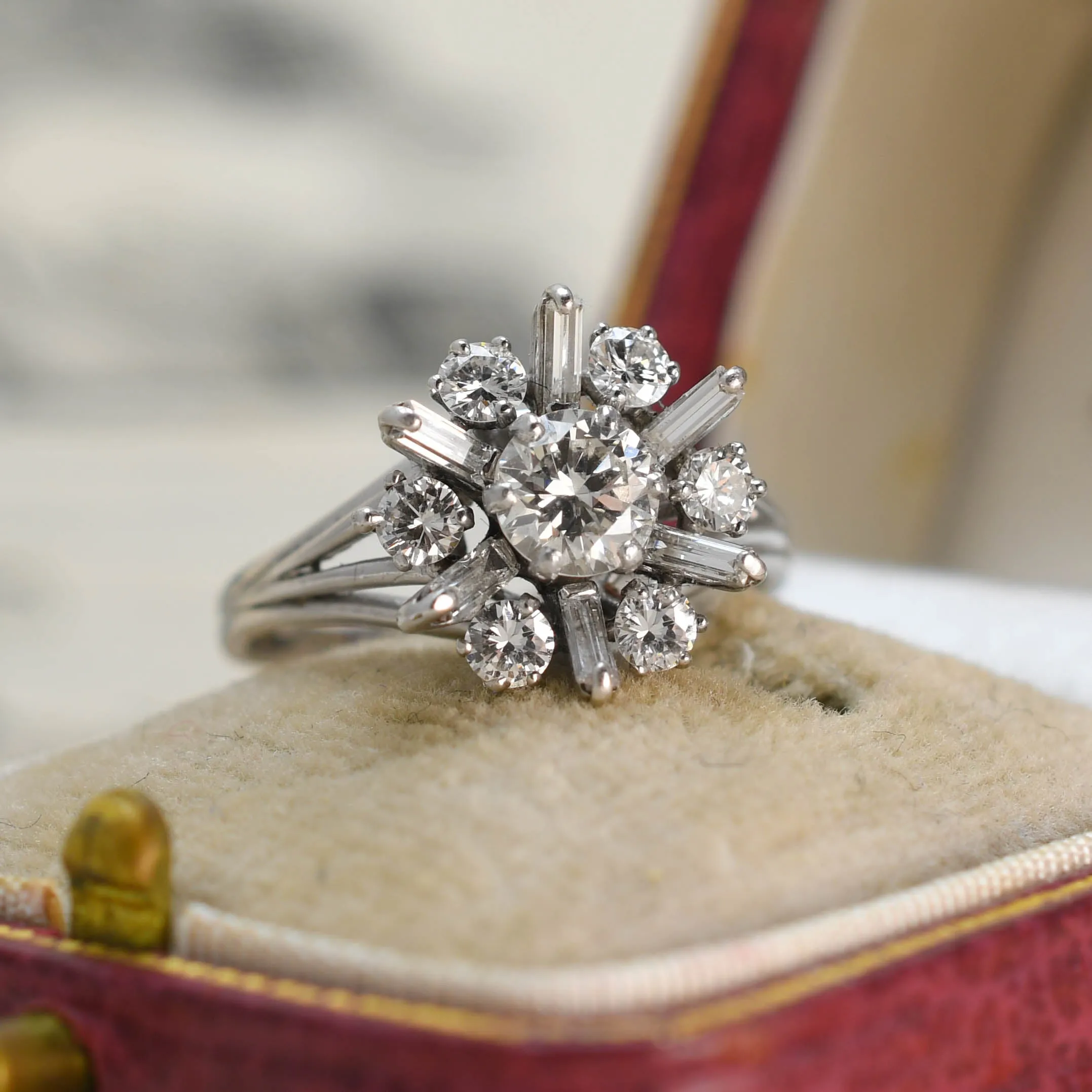 Vintage Diamond Cluster Ring