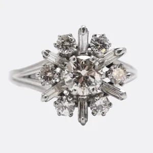 Vintage Diamond Cluster Ring
