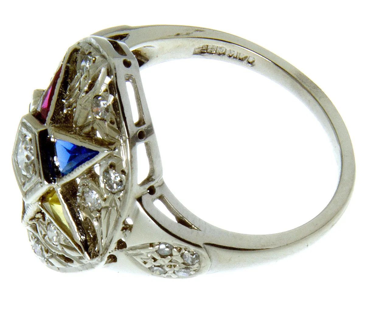 Vintage Diamond Eastern Star Ring
