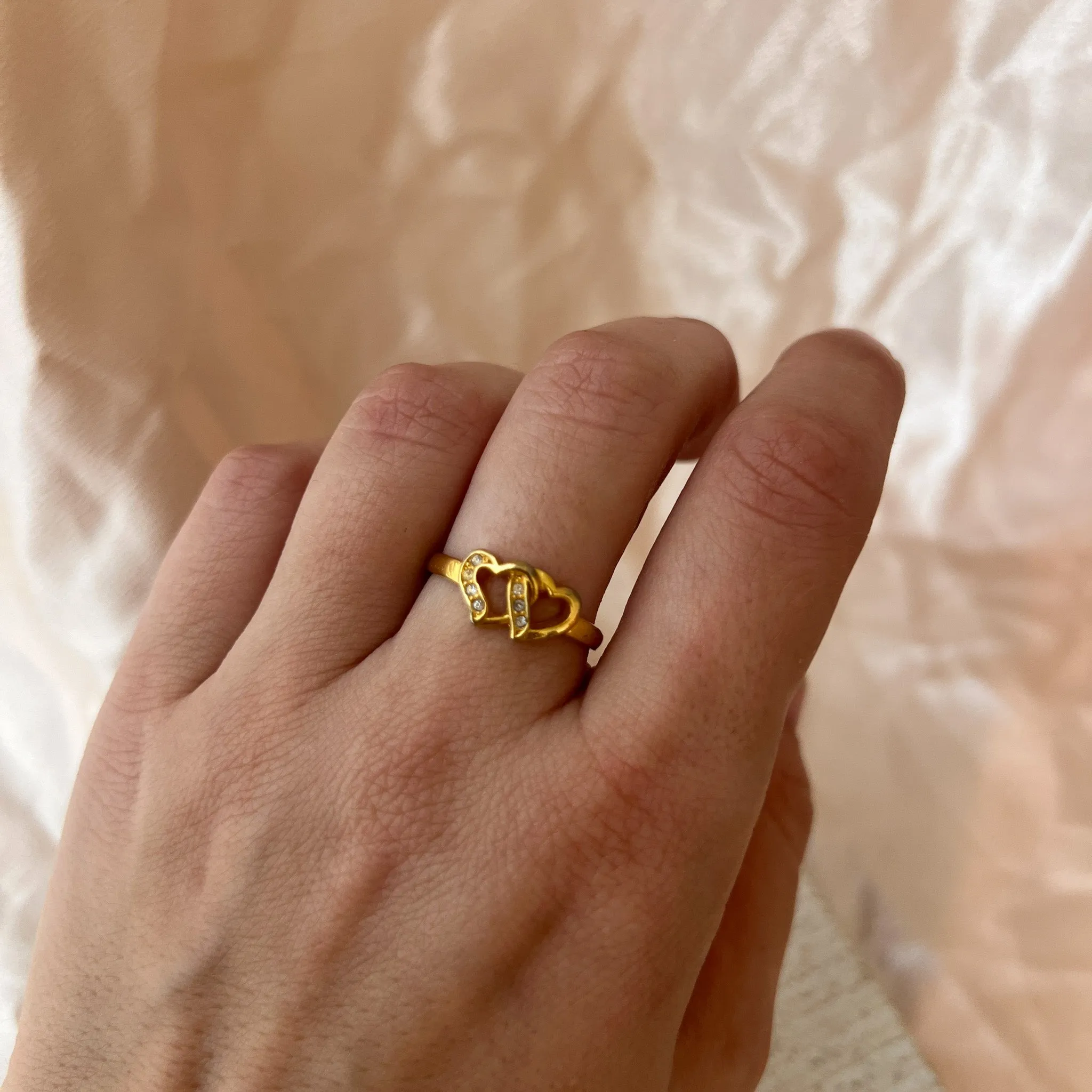 Vintage Double Hearts Ring