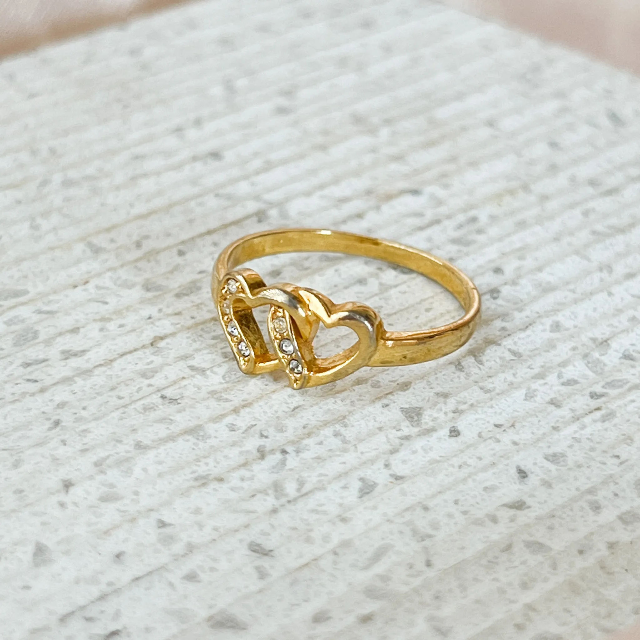 Vintage Double Hearts Ring