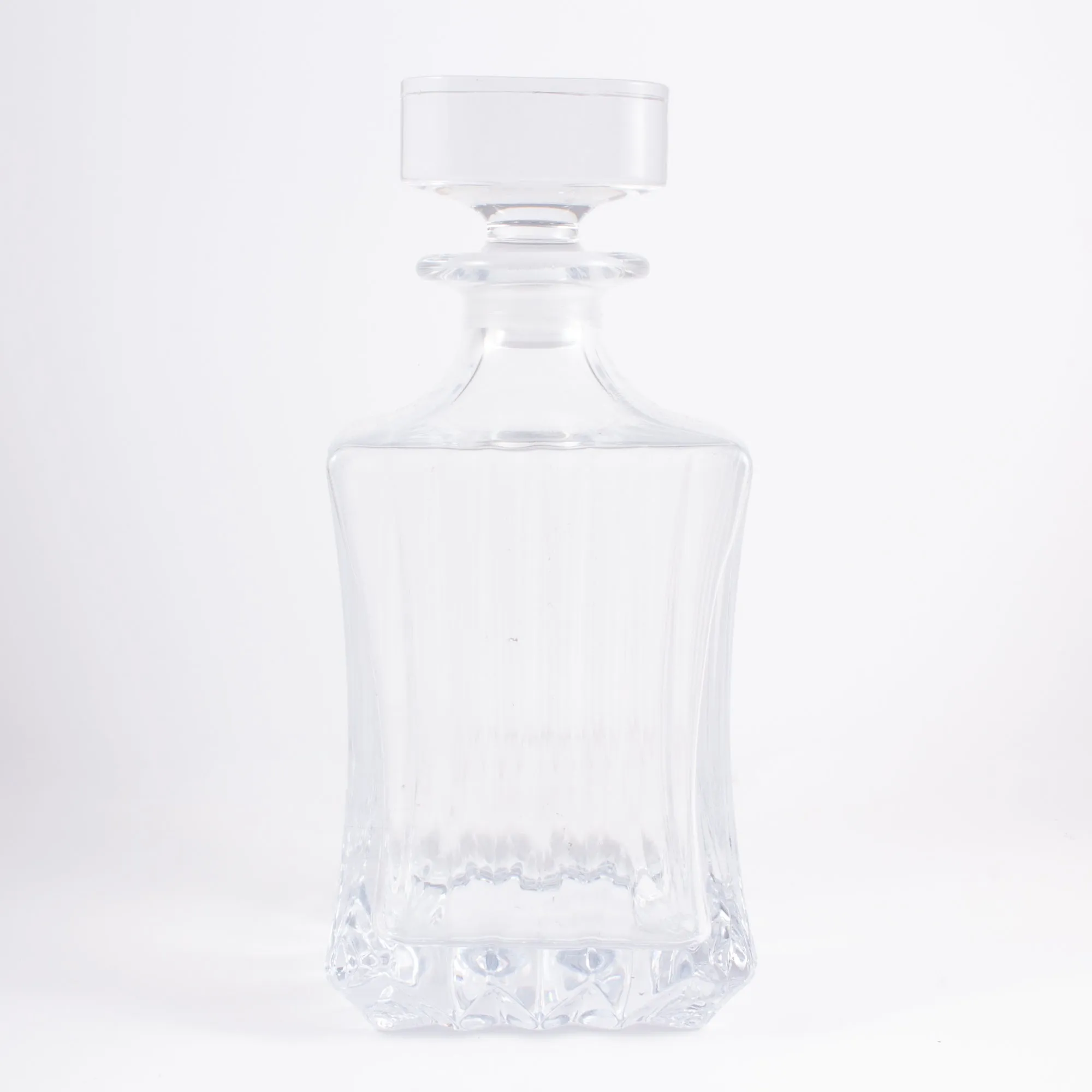 Vintage French Heavy Glass Decanter