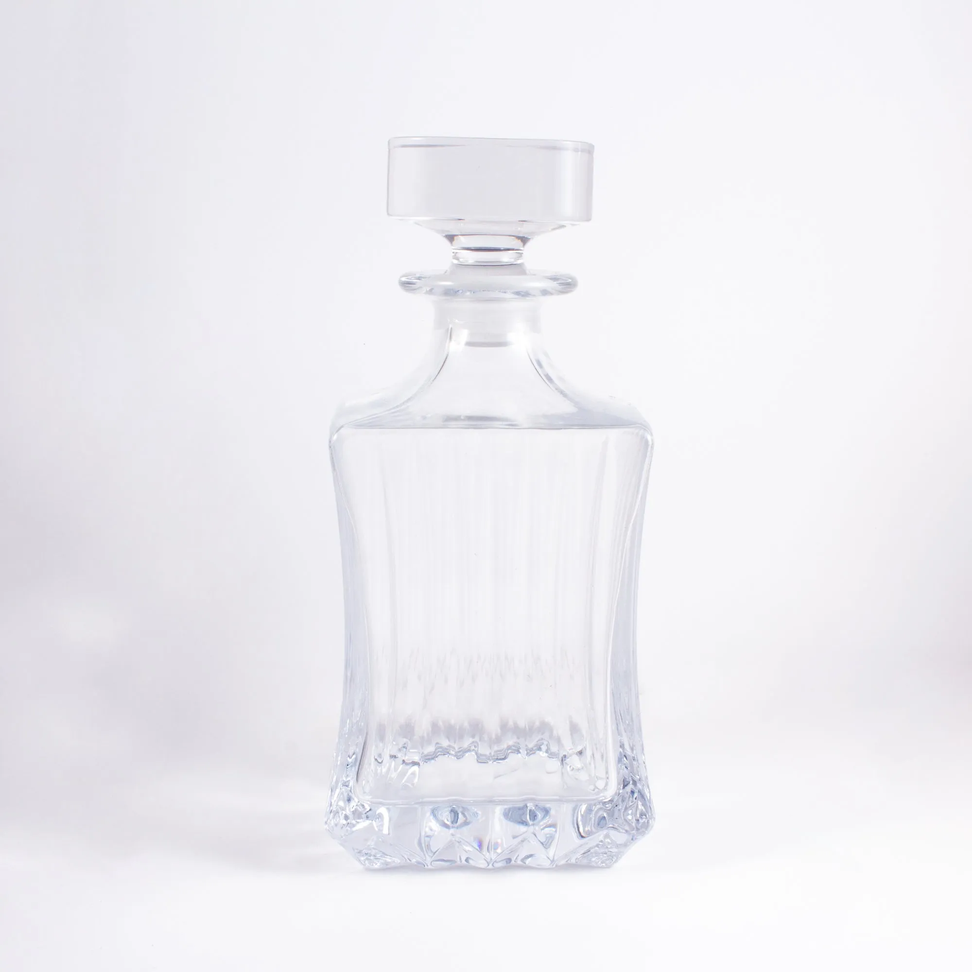 Vintage French Heavy Glass Decanter