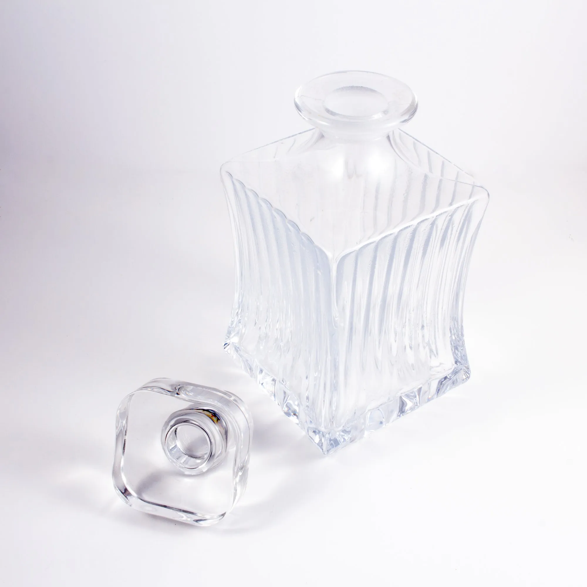 Vintage French Heavy Glass Decanter