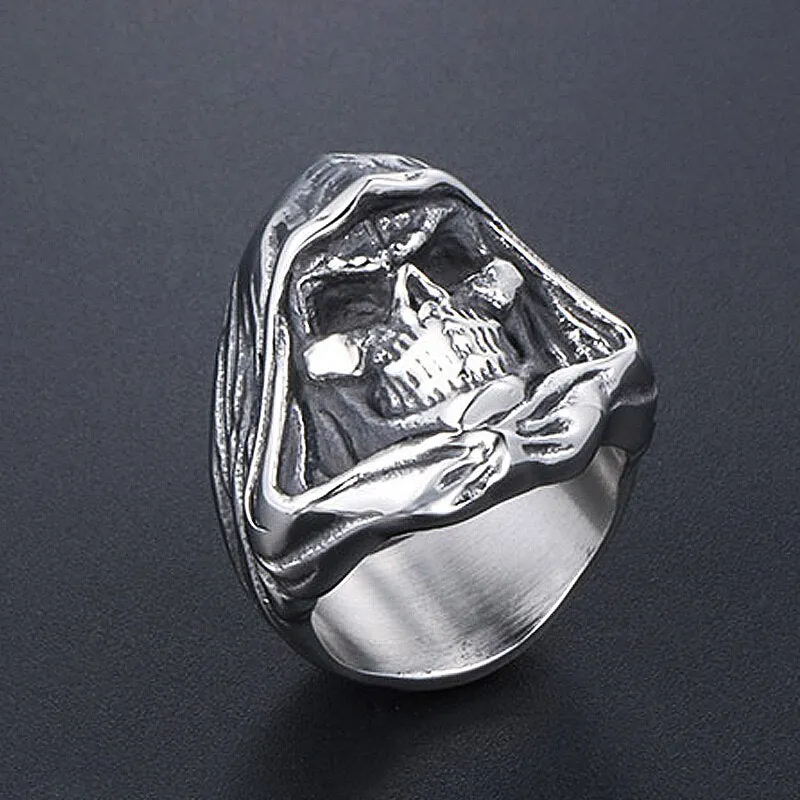 Vintage Grim Reaper Skull Rings