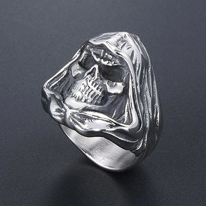 Vintage Grim Reaper Skull Rings