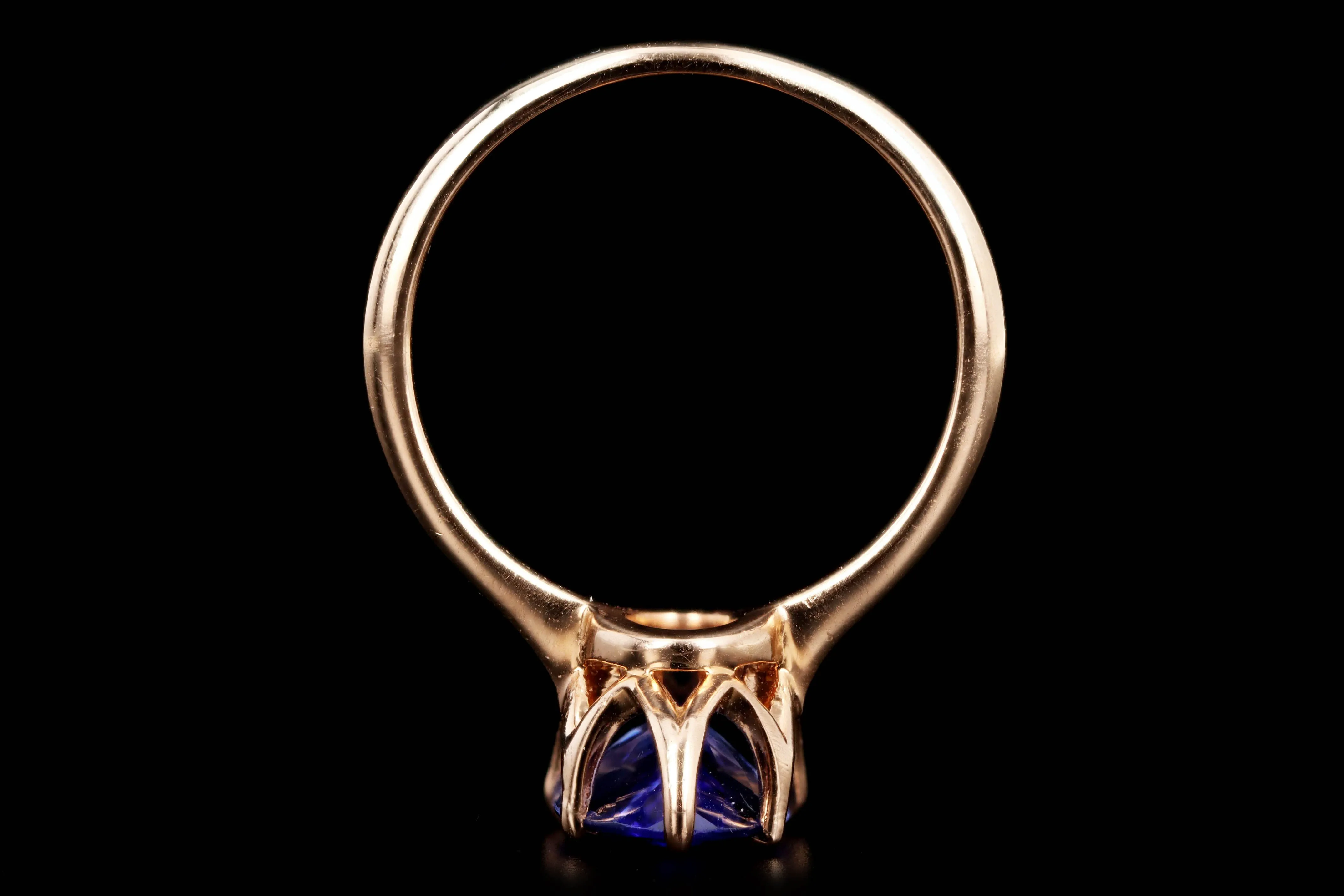 Vintage Inspired 18K Rose Gold 2.14 Carat Pear Tanzanite Solitaire Ring