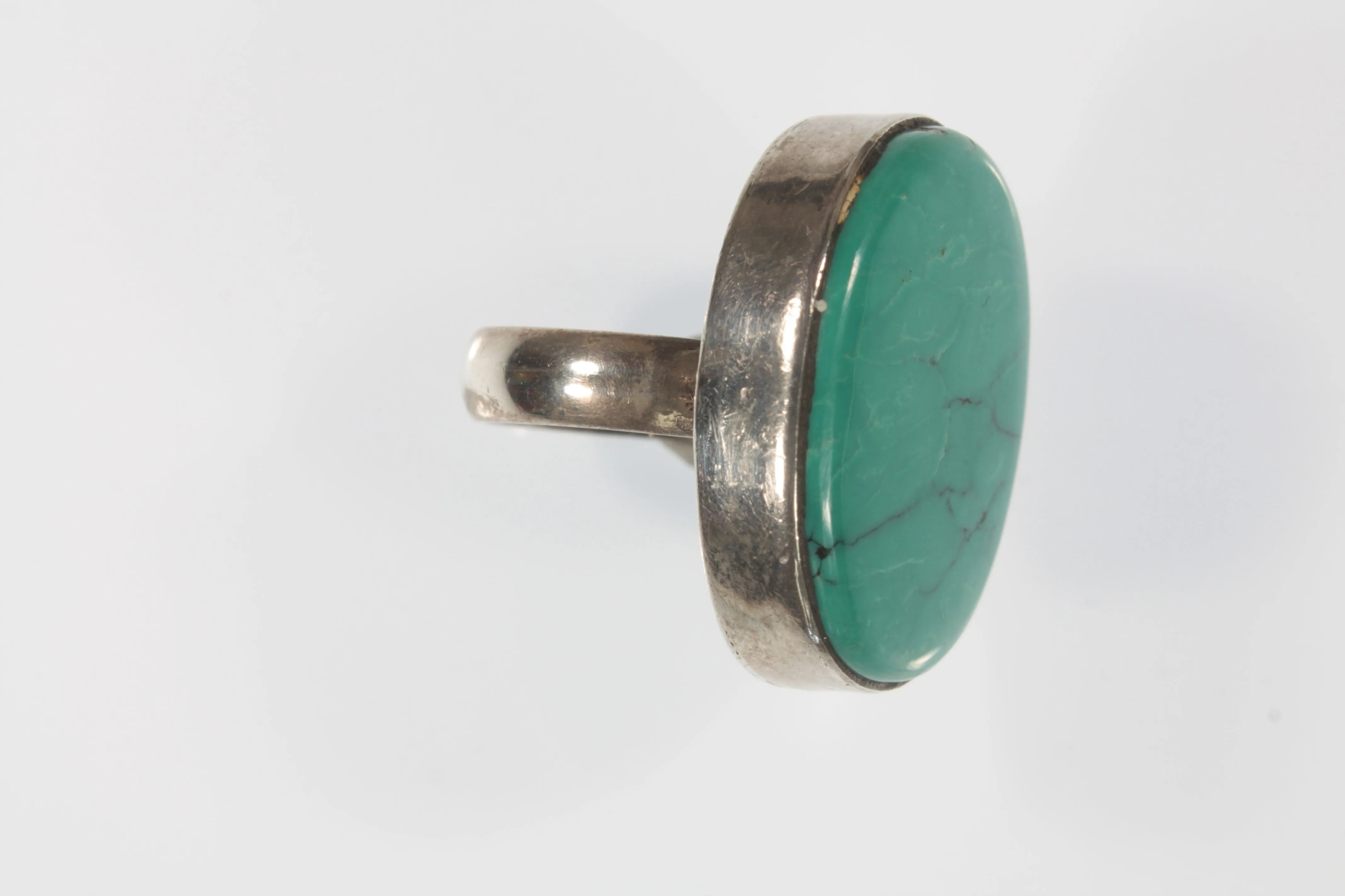 Vintage Navajo Sterling Silver & Turquoise Ring Sz 5.25