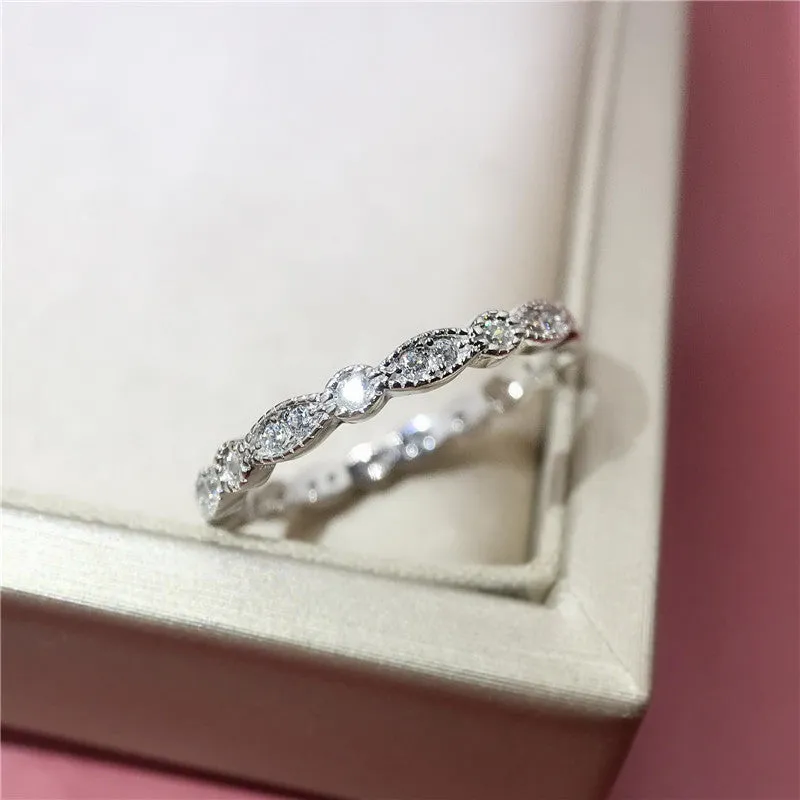 Vintage Round Cut Created Diamond Full Eternity Ring