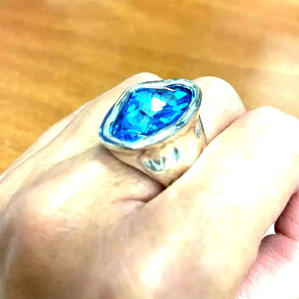 Vintage Silver Zircon Ring For Women Jewelry
