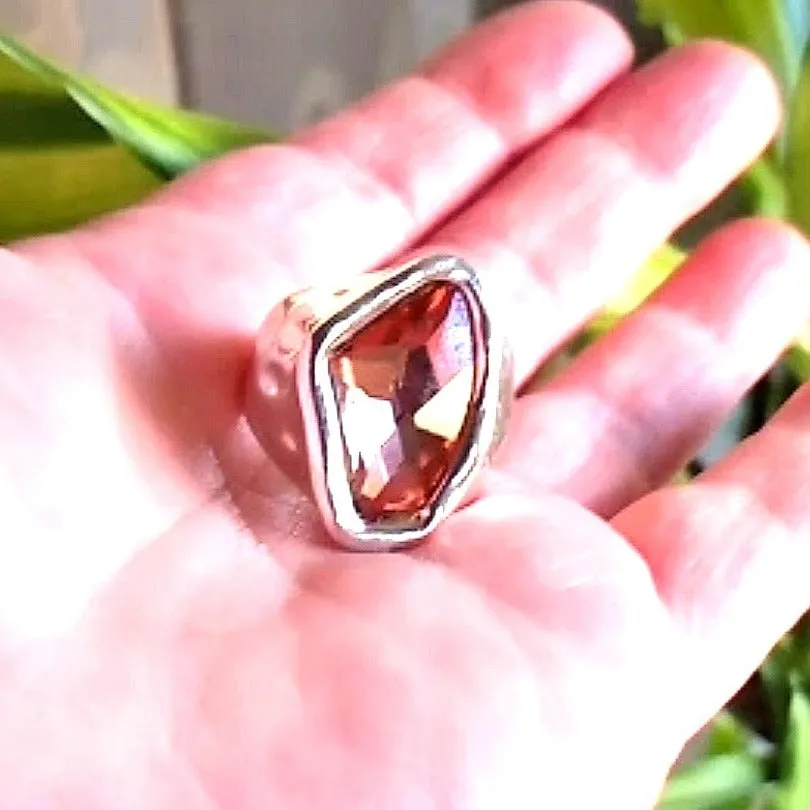 Vintage Silver Zircon Ring For Women Jewelry