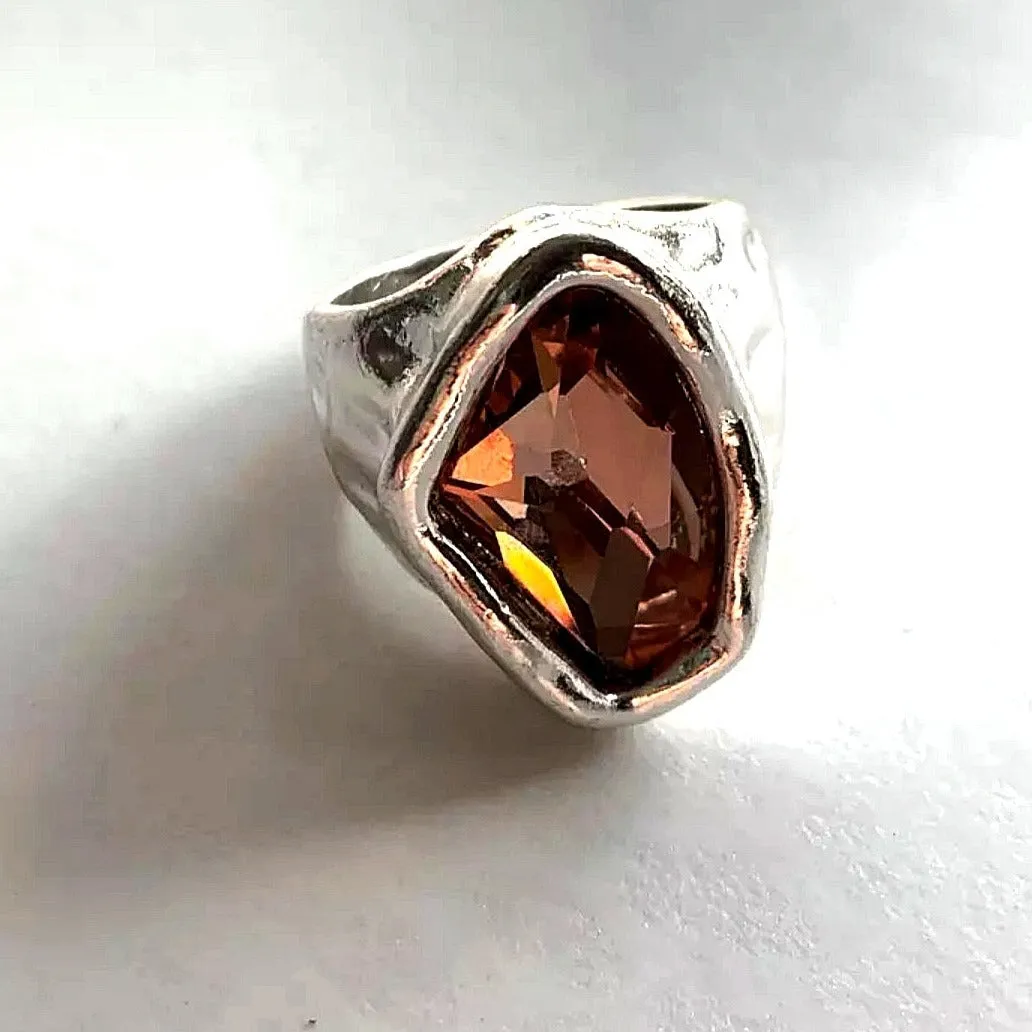 Vintage Silver Zircon Ring For Women Jewelry