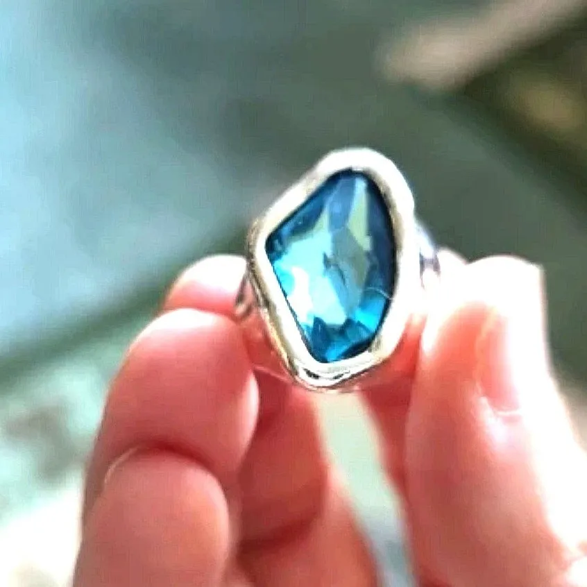 Vintage Silver Zircon Ring For Women Jewelry