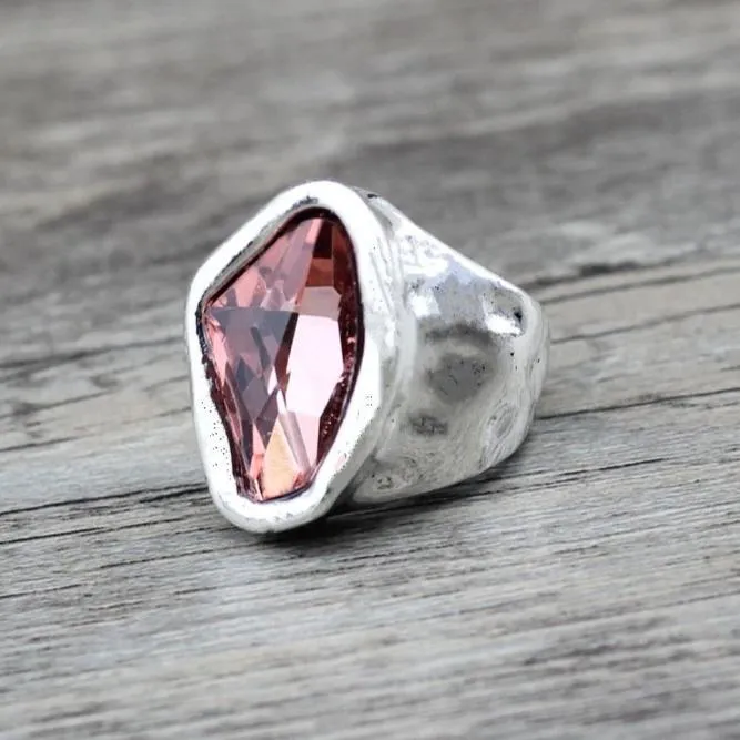 Vintage Silver Zircon Ring For Women Jewelry