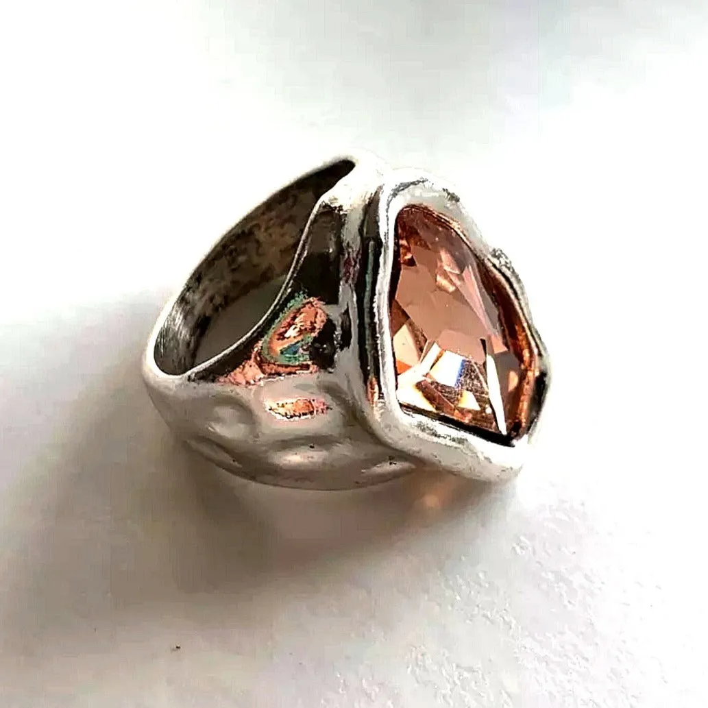 Vintage Silver Zircon Ring For Women Jewelry