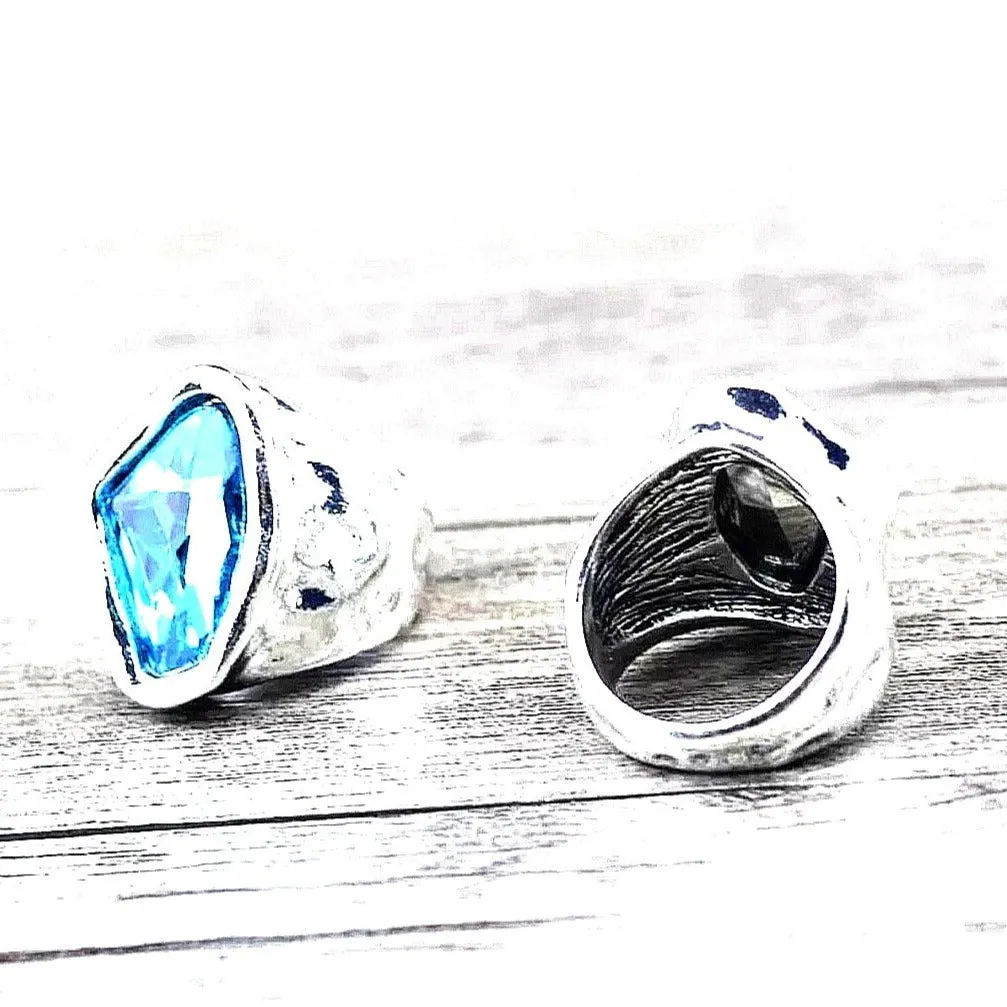 Vintage Silver Zircon Ring For Women Jewelry