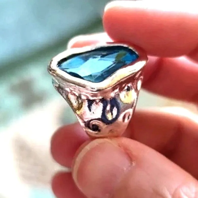 Vintage Silver Zircon Ring For Women Jewelry